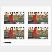 RODE MAAN INDICA RECHTHOEKIGE STICKER (Vel)