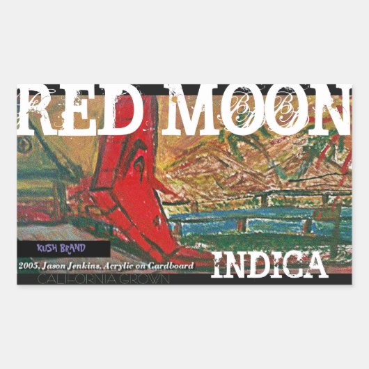 RODE MAAN INDICA RECHTHOEKIGE STICKER (Voorkant)