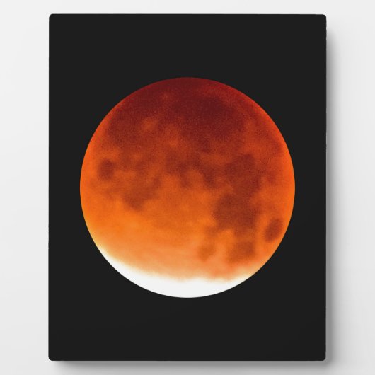 Rode Maan Rijzend Fotoplaat (Voorkant)