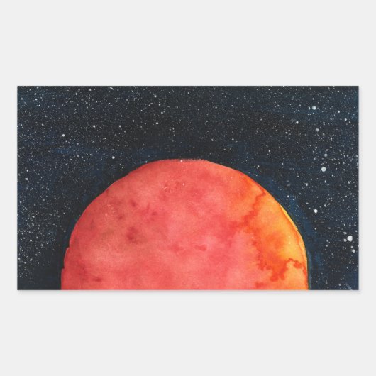 Rode Maan Stelsel Stickers (Voorkant)