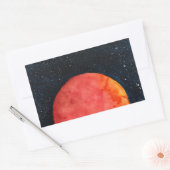 Rode Maan Stelsel Stickers (Envelop)