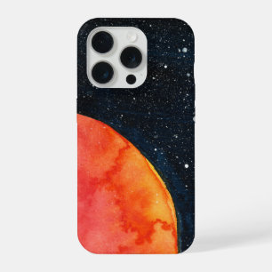 Rode Maan Sterrenstelsel Hoesje iPhone 15 Pro Case