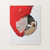 Rode Macaw Parrot met pinda Legpuzzel (Verticaal)