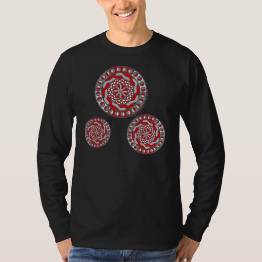 Rode machinerie heren donker shirt (Voorkant)