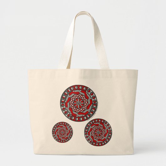 Rode machinerietas grote tote bag (Voorkant)