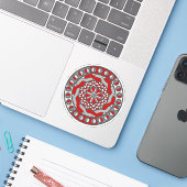 Rode Machinery Contour Sticker (Laptop met iPhone)