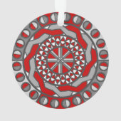 Rode machines Acrylsierbloem Ornament (achterkant)