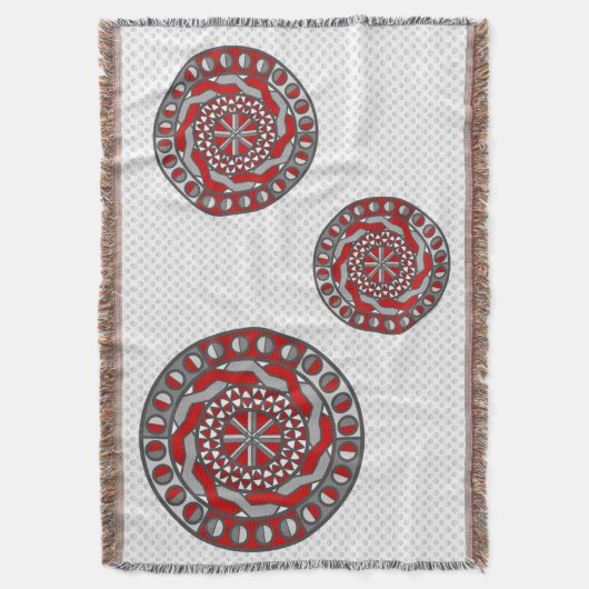 Rode machines met schroefdraad deken (Voorkant Verticaal)