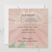 Rode Madelief Bloemenkind Dank Je Wel Baby Aankond Kaart (Achterkant)