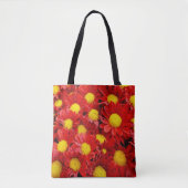 Rode Madeliefjes Boodschappentas Tote Bag (Voorkant)