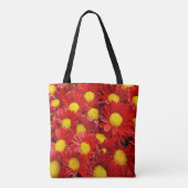 Rode Madeliefjes Boodschappentas Tote Bag (Achterkant)