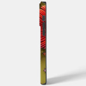 Rode Madeliefjes Gouden Vlinders Persoonlijke Naam Case-Mate iPhone Case (Achterkant / Links)