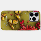 Rode Madeliefjes Gouden Vlinders Persoonlijke Naam Case-Mate iPhone Case (Achterkant (horizontaal))