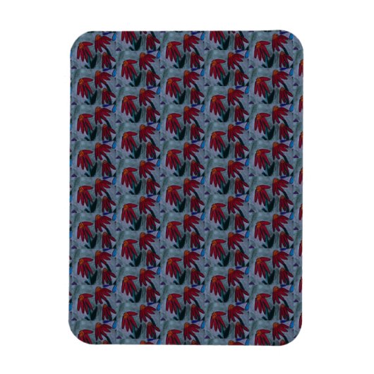 Rode madeliefjes magneet (Verticaal)