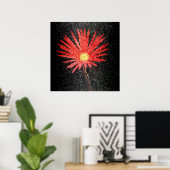 Rode Madeliefjes Schilderij Poster (Thuiskantoor)