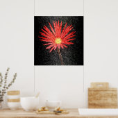 Rode Madeliefjes Schilderij Poster (Keuken)