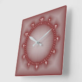 Rode magie vierkante klok (Hoek)