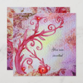 RODE MAGIE WERVELT IN PAARSE GELE GOUDE VONKEN KAART (Voorkant / Achterkant)