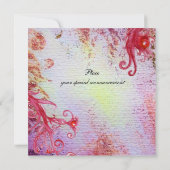 RODE MAGIE WERVELT IN PAARSE GELE GOUDE VONKEN KAART (Achterkant)