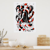 Rode magische inkt poster (Keuken)