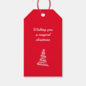 Rode, magische kerstcadeaus cadeaulabel (Voorkant)