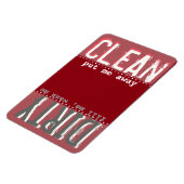 Rode Magneet voor Vaatwasser - Schone/Vuile Magnee (Linkerzijde)