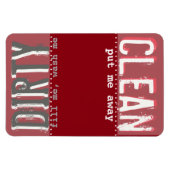 Rode Magneet voor Vaatwasser - Schone/Vuile Magnee (Horizontaal)