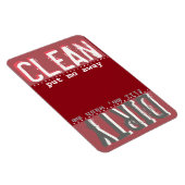 Rode Magneet voor Vaatwasser - Schone/Vuile Magnee (Rechterzijde)