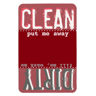 Rode Magneet voor Vaatwasser - Schone/Vuile Magnee