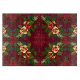 Rode Magnolia Kerstbloem Snijplank