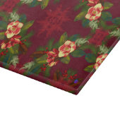 Rode Magnolia Kerstbloem Snijplank (Hoek)