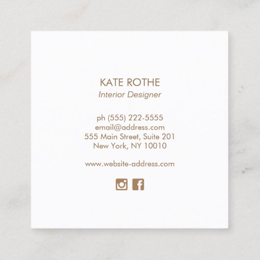 Rode Magnolia Waterverf Bloemen Visitekaartje (Achterkant)