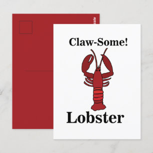 Rode Maine Kreeft Zeevruchten Briefkaart