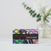 Rode make-up Artist Palette Brush Visitekaartje (Staand voorkant)