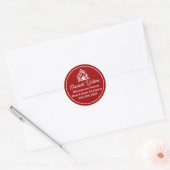 Rode makelaarskantoor aangepaste makelaar ronde sticker (Envelop)