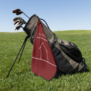 Rode makelaarsonderneming gepersonaliseerde makela golfhanddoek
