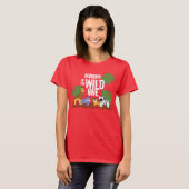 Rode mama van de WILDE ONE Safari 1e verjaardag T-shirt (Voorkant volledig)
