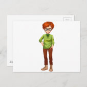 Rode man briefkaart (Voorkant / Achterkant)