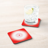 Rode mandala bier onderzetter (Rechterzijde)