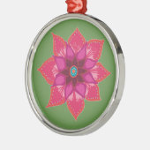 Rode Mandala bloemkunst Keramische Decoratie (Links)