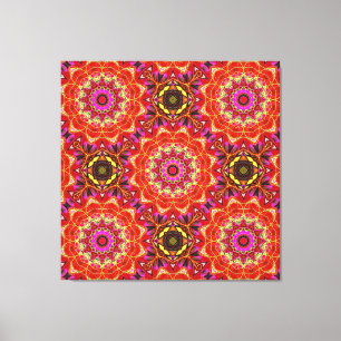 Rode MANDALA Canvas Afdruk