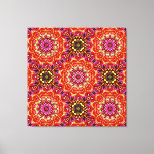 Rode MANDALA Canvas Afdruk (Voorkant)
