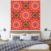 Rode MANDALA Canvas Afdruk (Insitu (Slaapkamer))