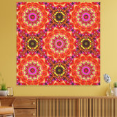 Rode MANDALA Canvas Afdruk (Insitu (Woonkamer))