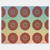 Rode mandala fleece deken (Voorkant (Horizontaal))