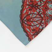 Rode mandala fleece deken (Hoek)