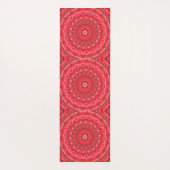 Rode Mandala Gecentreerd Boho Warm Ontwerp Meditat Yogamat (Achterkant)