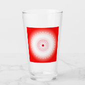 Rode mandala glas (Voorkant)