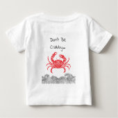 Rode Mandala Krab en Waves T-shirt (Achterkant)