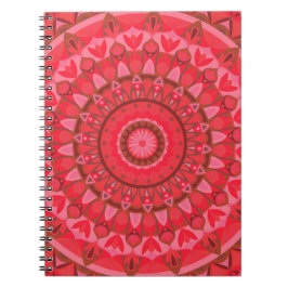 Rode Mandala Krachtige Boho Levendige Liefde Geome Notitieboek
